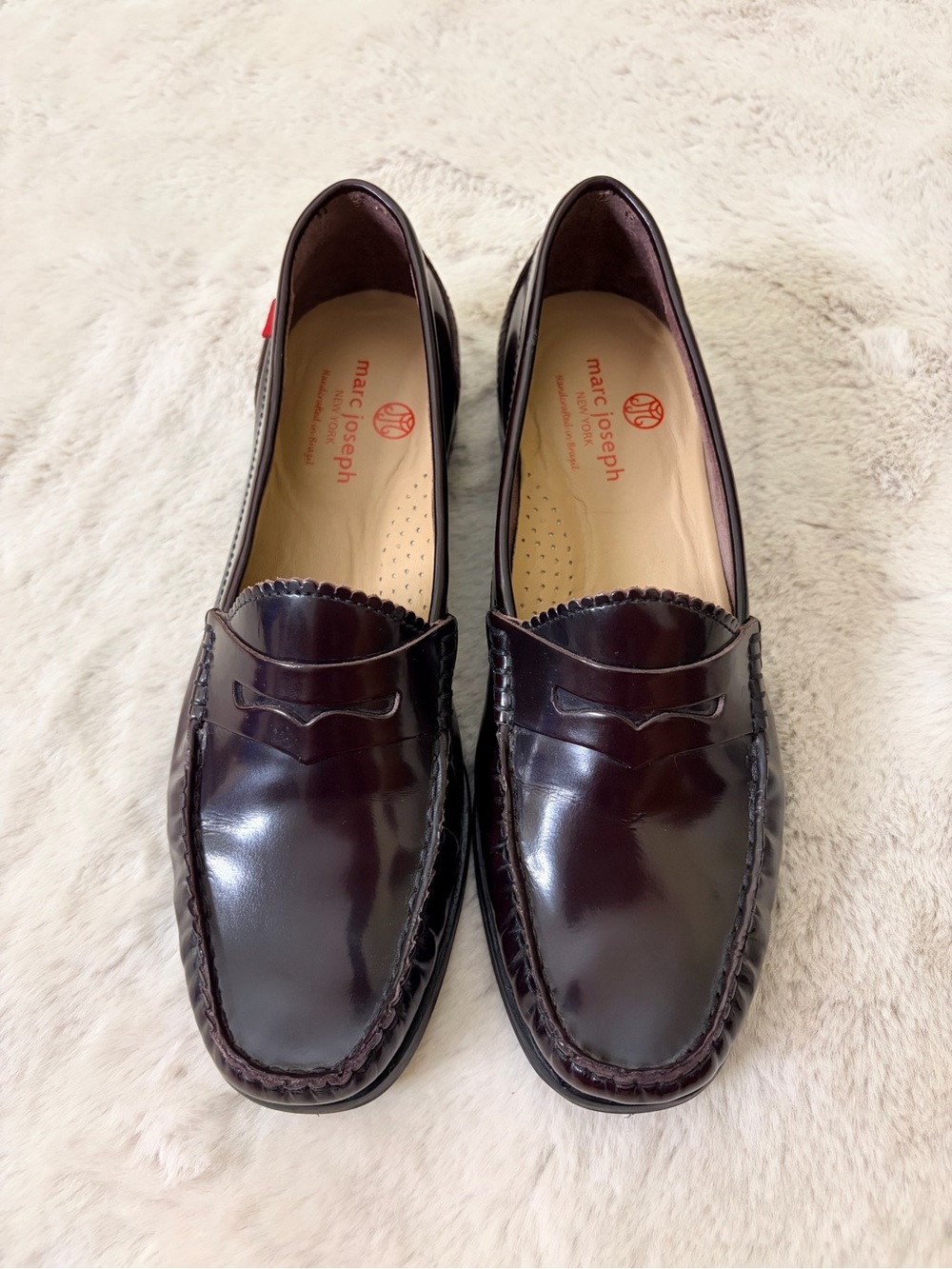 NWOB Marc Joseph NY East Village 2.0 Penny Loafers Oxblood Burgundy Size 8 - Picture 2 of 12